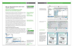 Wie Sie PDF-Dateien als Word-Dokumente oder Excel-Tabelle speichern
