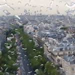 Wassertropfen an Fensterscheiben