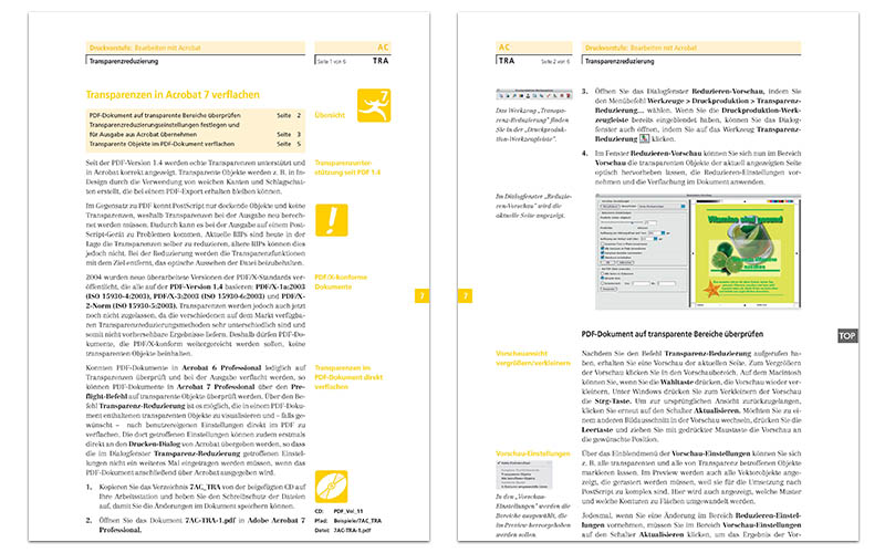 Wie Sie Transparenzen in PDFs über Acrobat 7 gekonnt verflachen