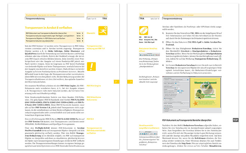 Wie Sie Transparenzen in PDFs über Acrobat 9 gekonnt verflachen